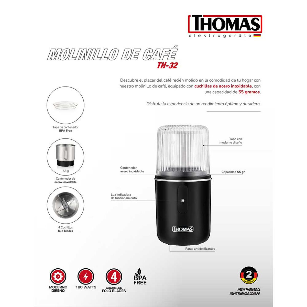 Molinillo Eléctrico Thomas TH-32