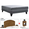 Combo Celta Cama Europea 2 Plazas Cádiz 190 x 150 cm + Respaldo + 2 Veladores Casanova 2 Plazas Jequitiba