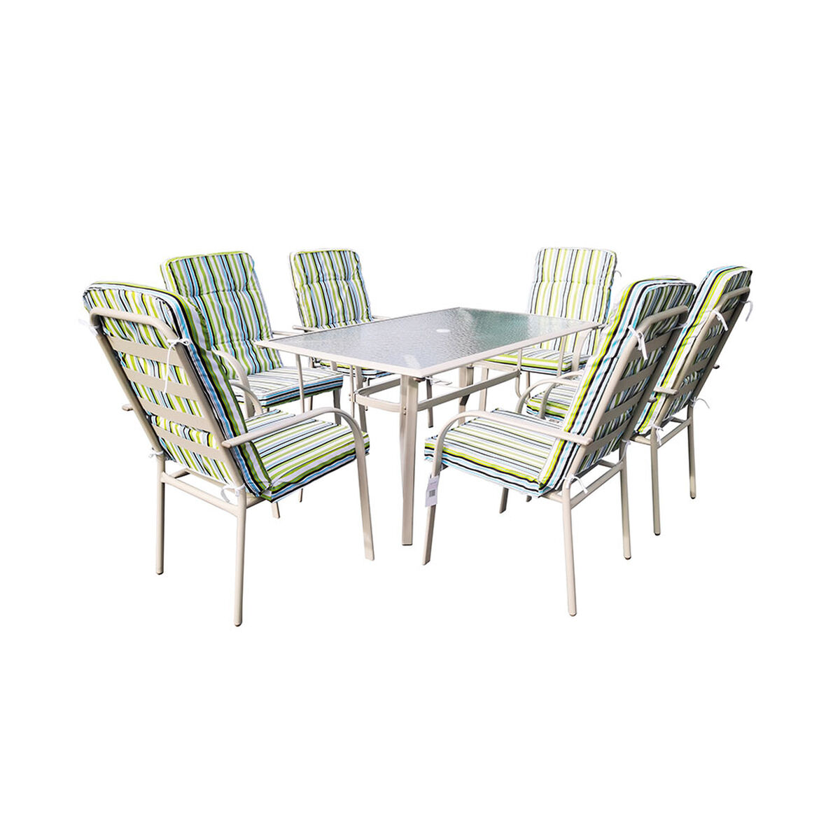 Juego de Comedor para Terraza Casanova 6 Sillas Verde