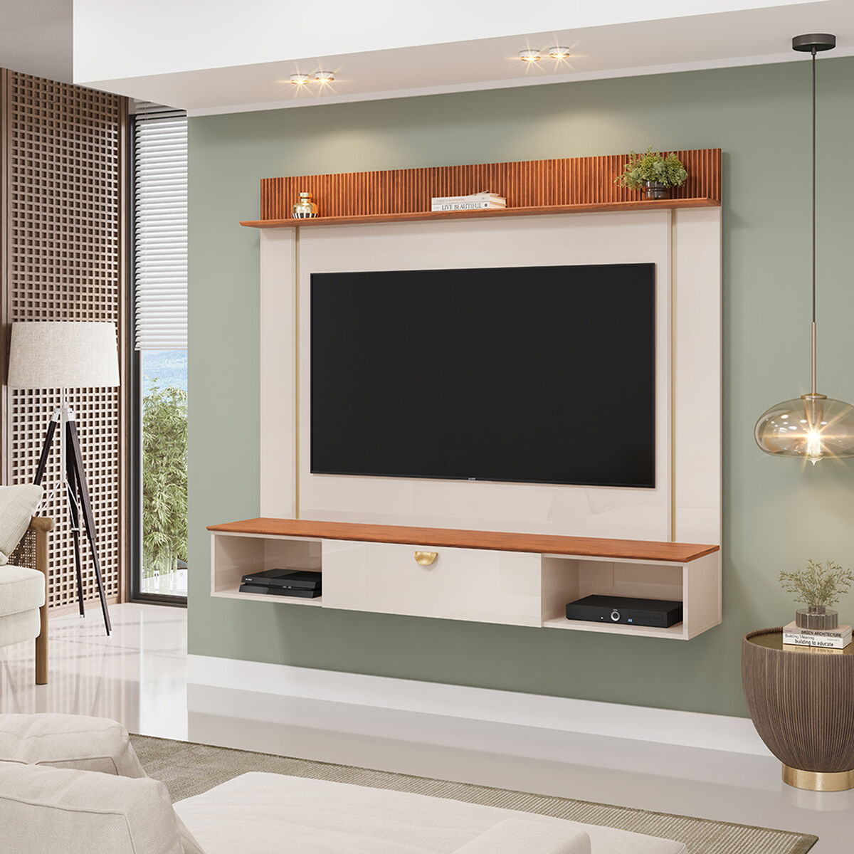 Panel TV Vekkahome Iza 70" Pulgadas Blanco