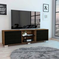 Rack TV TuHome Vassel Caramelo / Wengue  Hasta 80""