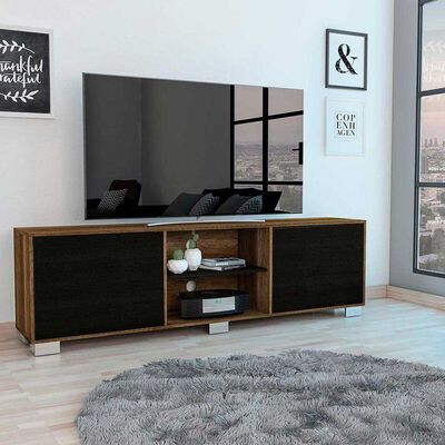 Rack TV TuHome Vassel Caramelo / Wengue  Hasta 80""