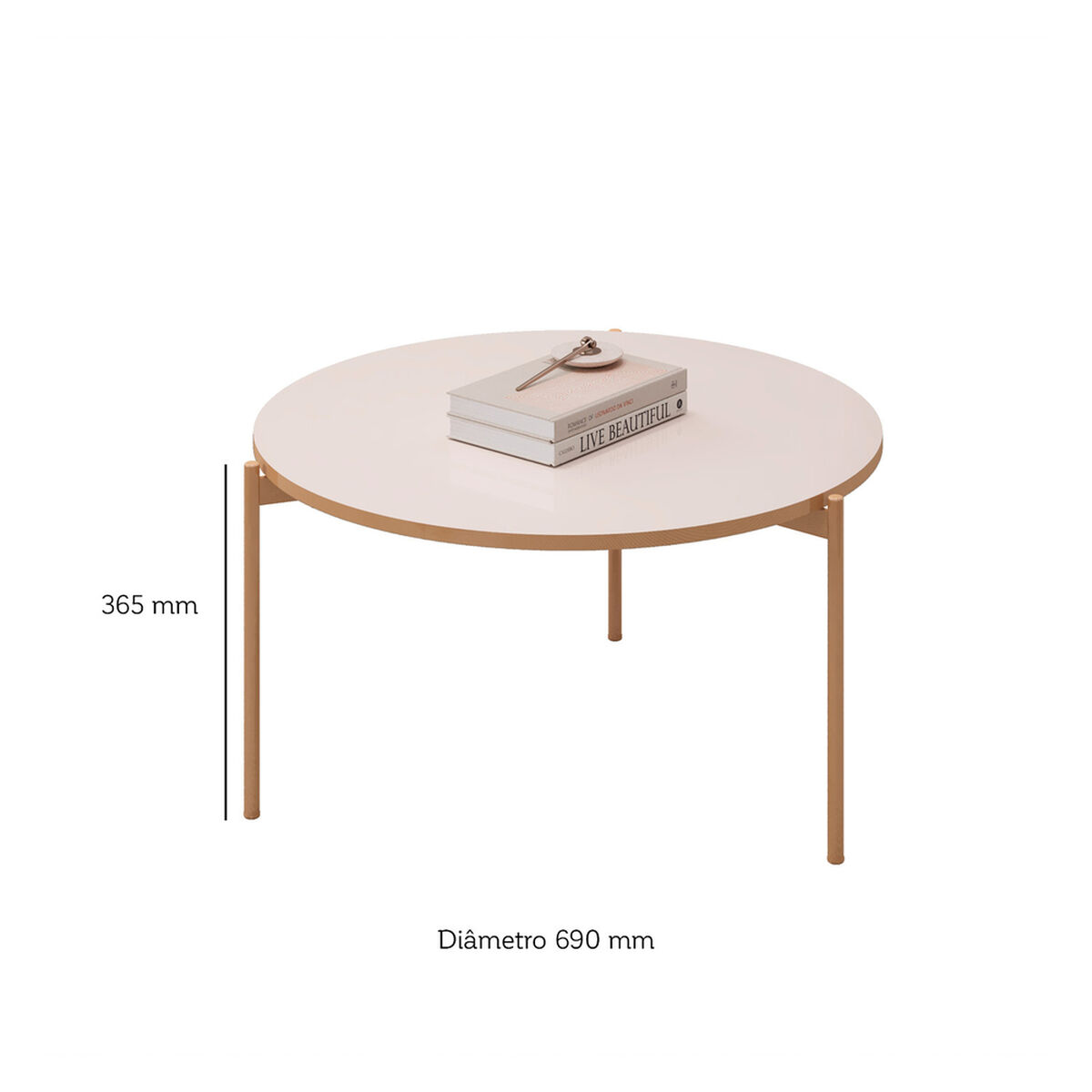 Mesa de Centro Vekkahome Bela Beige