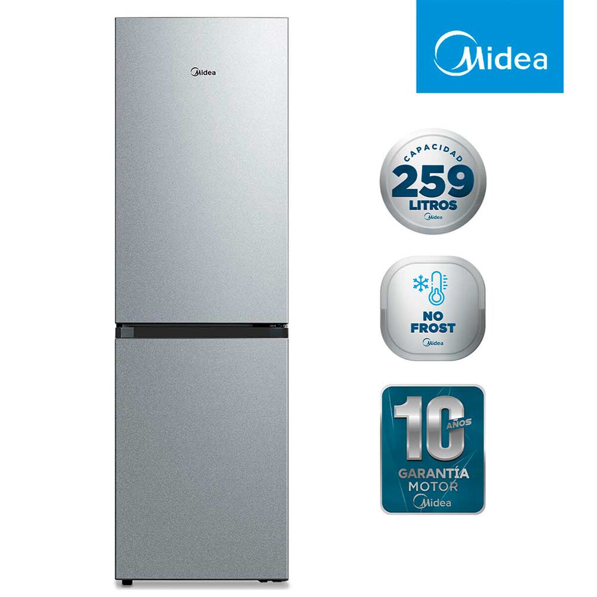 Midea Refrigerador No Frost 259 lts. MDRB379FGF50 180x54.7CM