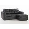 Sofá Modular Kea Rodas 3 Cuerpos Negro