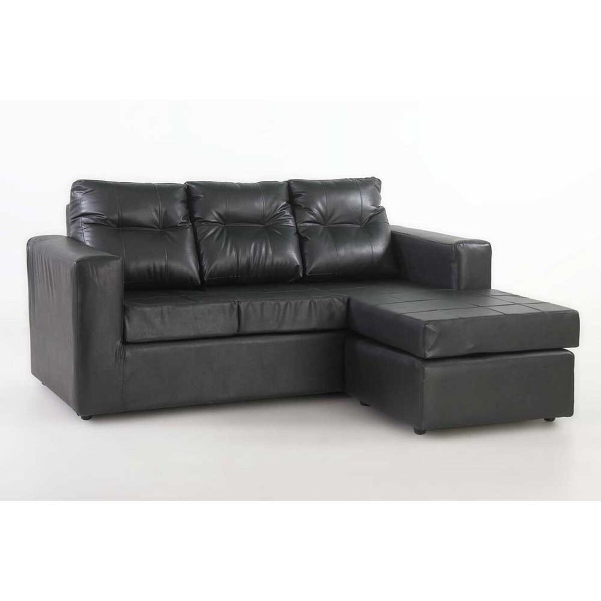 Sofá Modular Kea Rodas 3 Cuerpos Negro