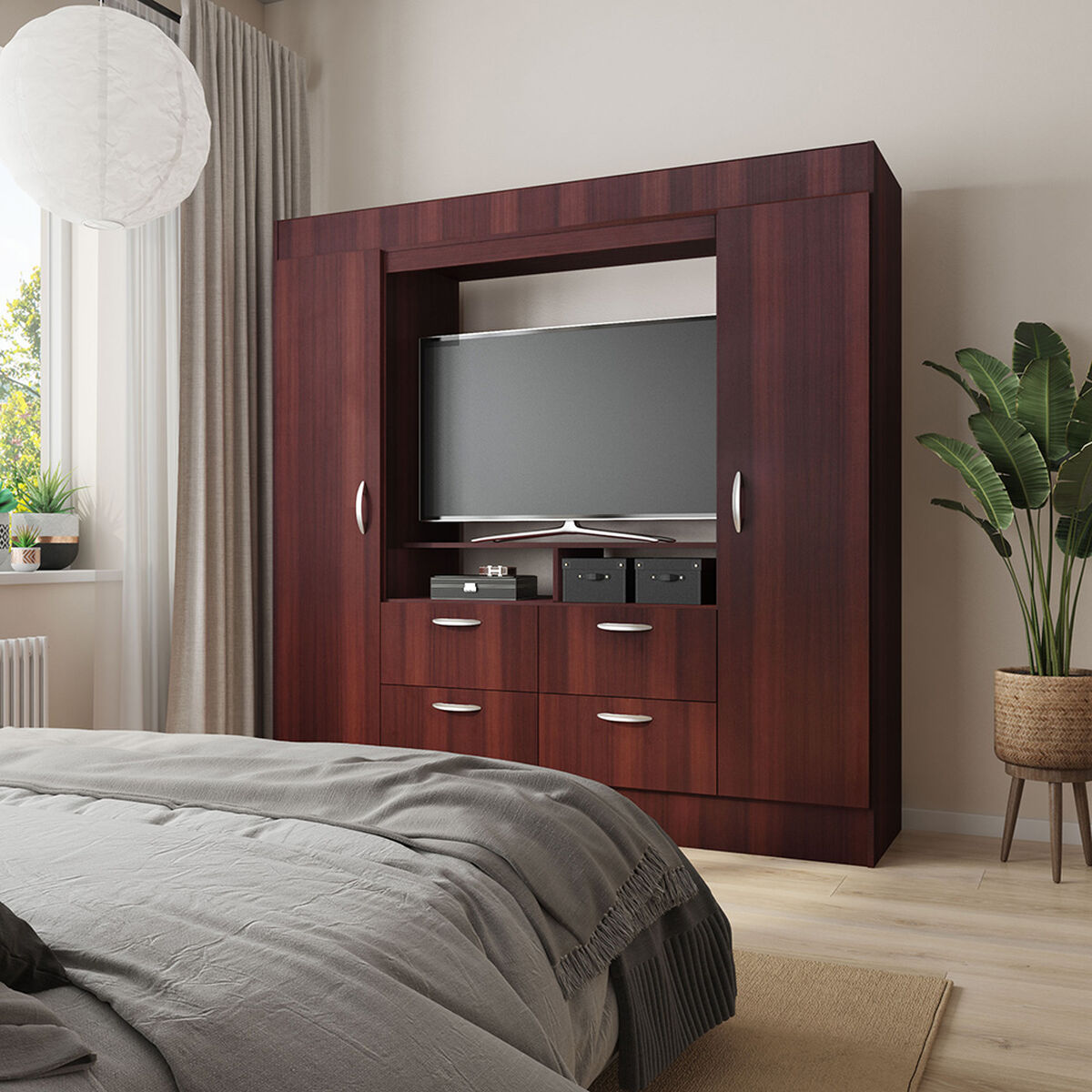 Clóset TV CIC Hasta 43" Baker 2 Puertas 4 Cajones