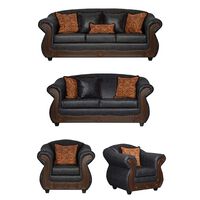 Juego de Living Black Factory Estambul 7 Cuerpos Negro