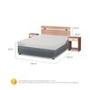 Cama Americana CIC Full Excellence + Respaldo + 2 Veladores
