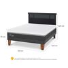 Cama Europea CIC 2 Plazas Ortopedic Advance + Respaldo Dublin Negro