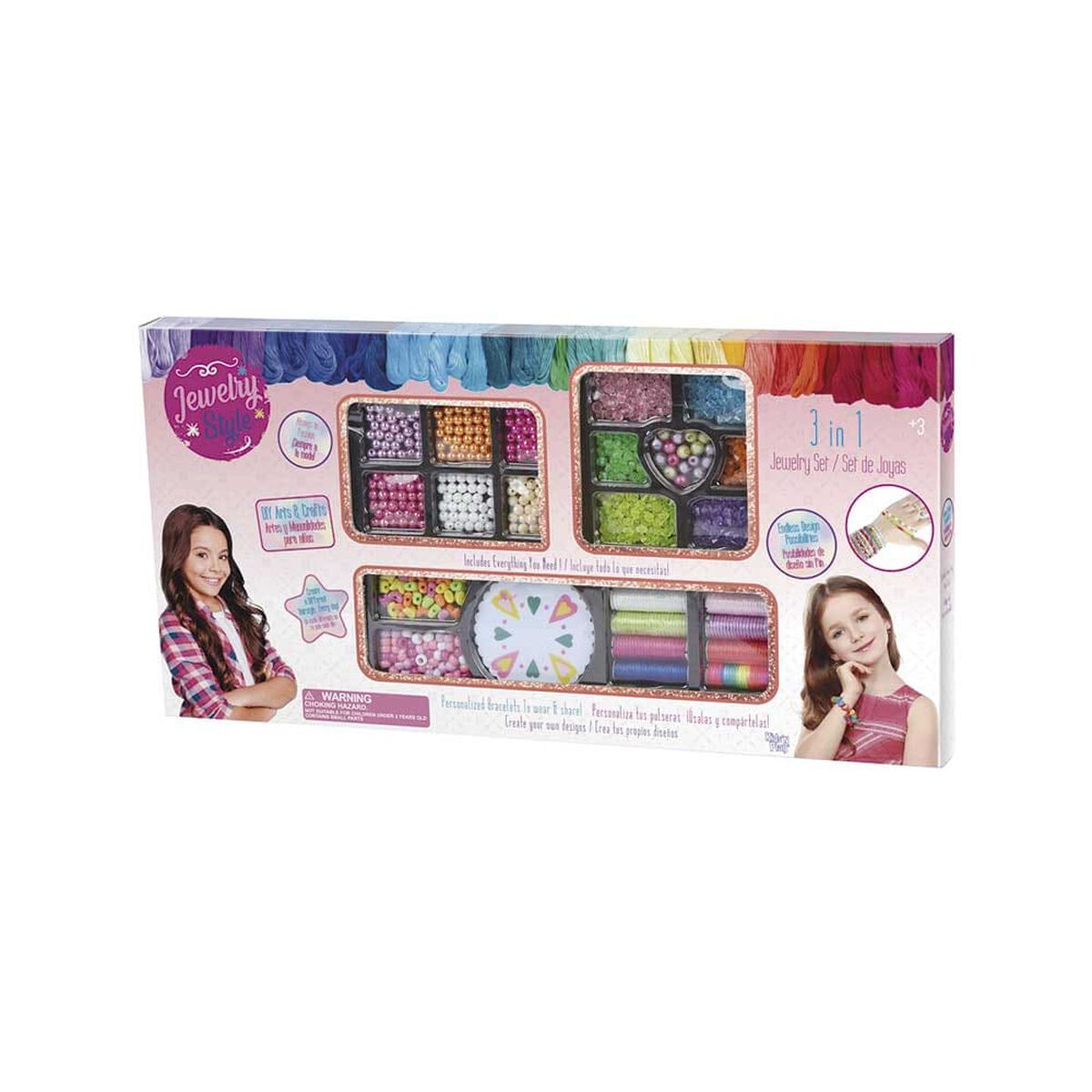 Set 3 en 1 Diy Arts & Crafts Fashion Jewelry Style Kids'N Play