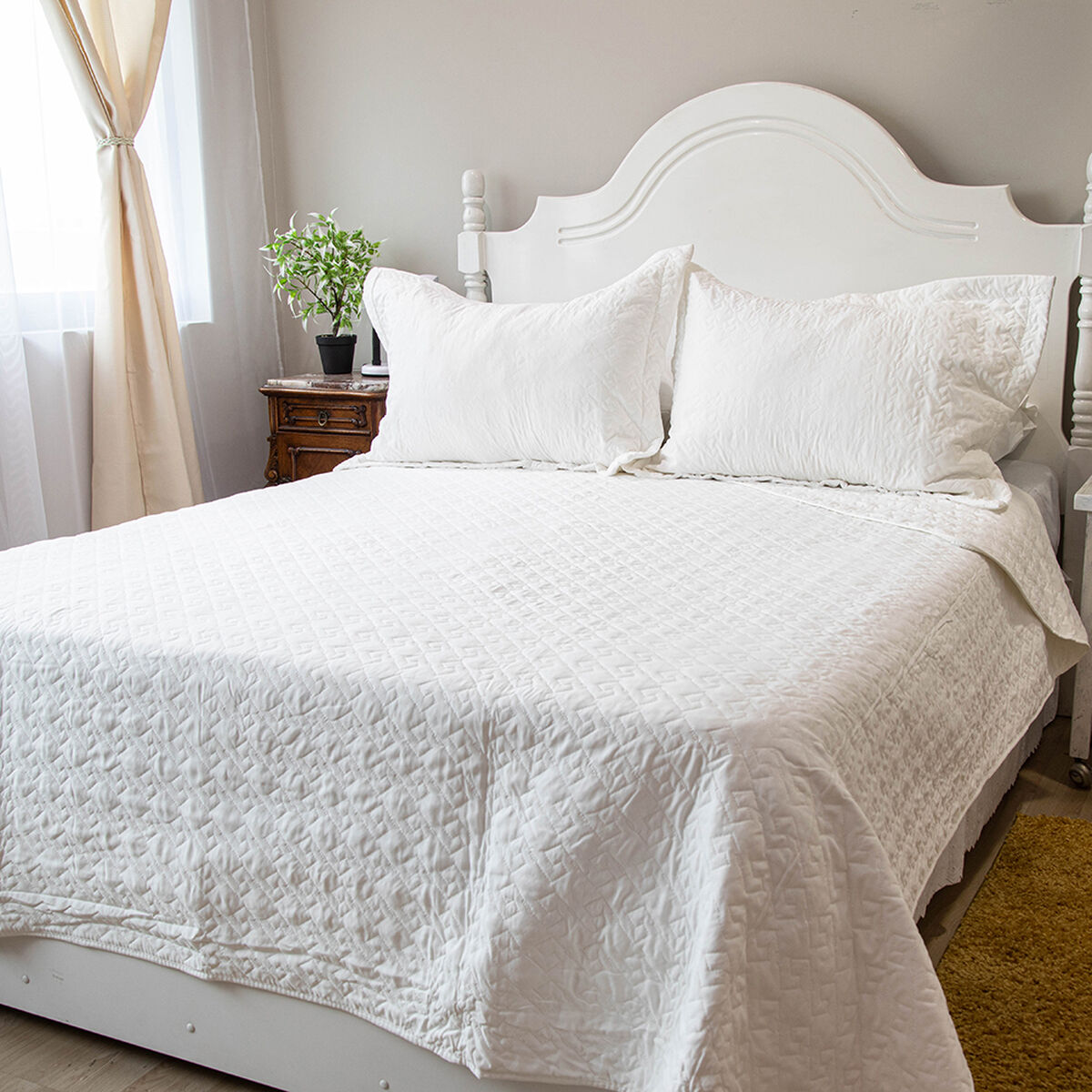 Quilt Doral King Blanco Velvety