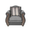Juego de Living Innovamuebles New Bugambilia Sofá 3 Cuerpos + Dos Sillones 1 Cuerpo Gris Claro
