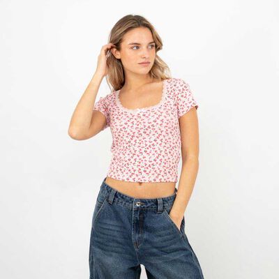 Polera Manga Corta Mujer Icono Burdeo, Color-1, Color-2, Dark, Gris