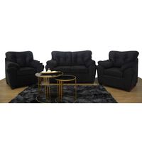 Juego de Living Almore Urban Negro 2 - 1 - 1