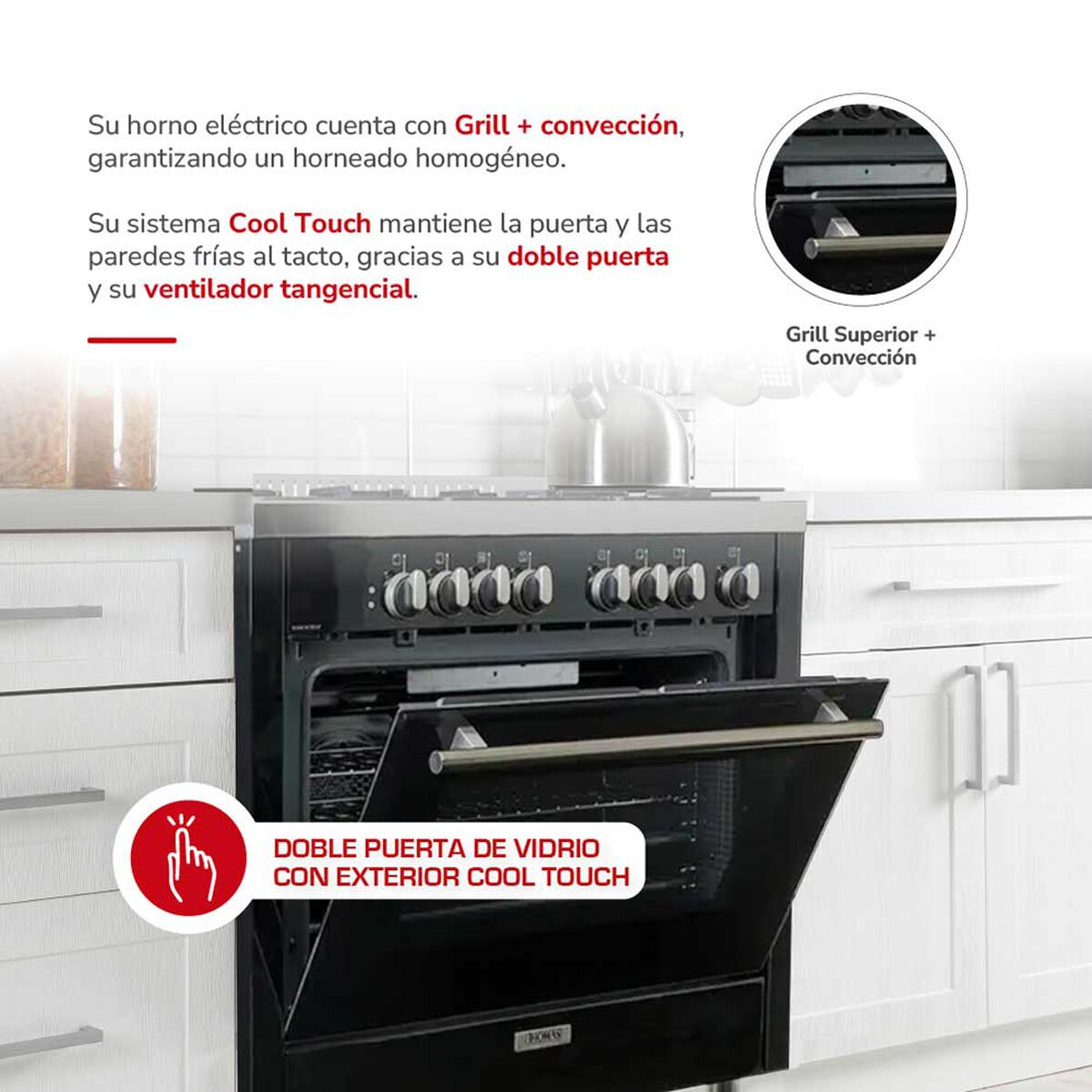 Cocina a Gas Thomas Venezia 5 Quemadores