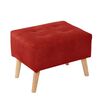 Pouf Latam Home Niza Cuero Kentucky Rojo