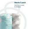 Pack 2 Mantas Celeste Bebesit