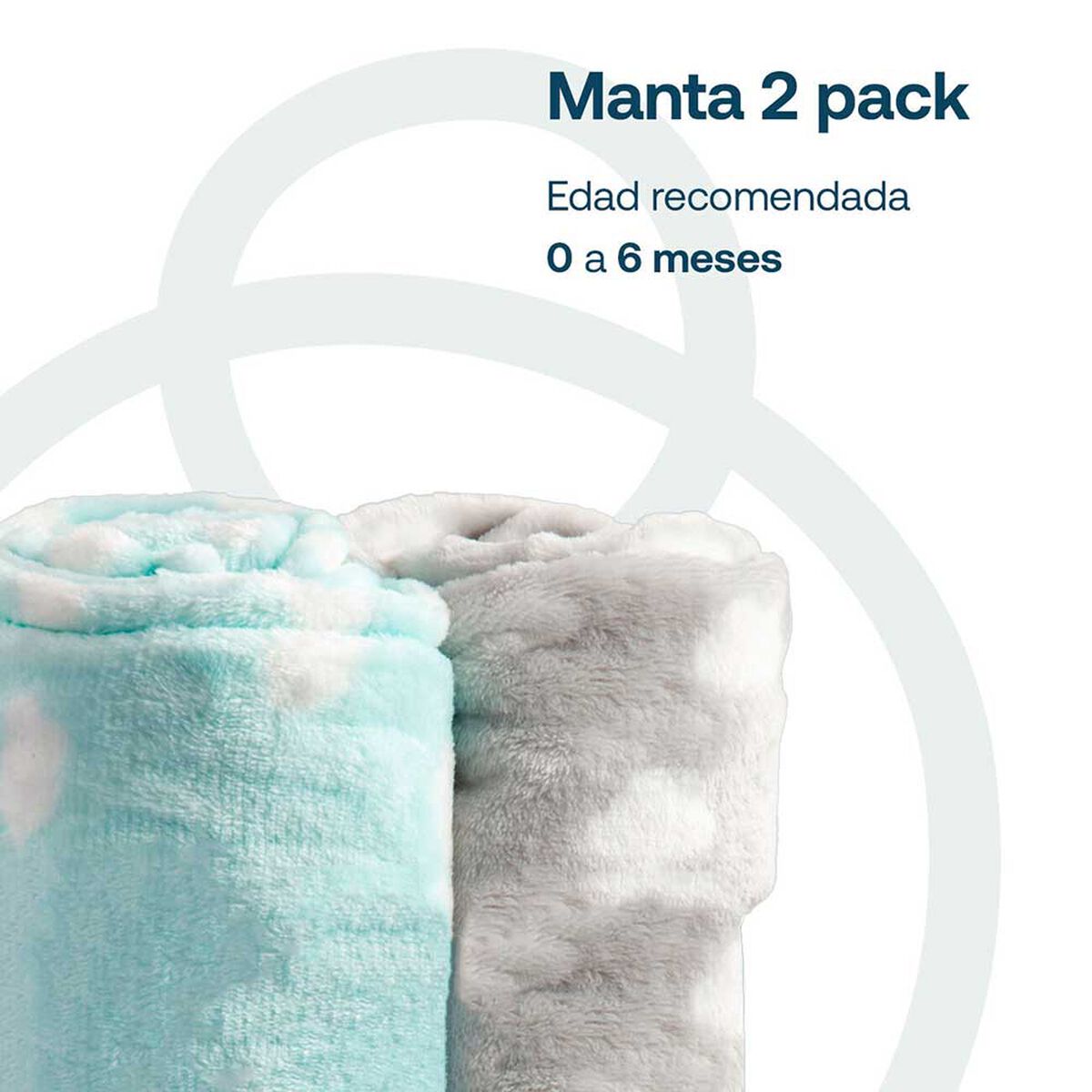 Pack 2 Mantas Celeste Bebesit