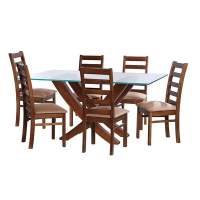 Juego de Comedor Latam Home Alicante 6 Sillas Beige