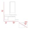 Mueble Recibidor Tuhome Flotante Viena Duna y Plomo 