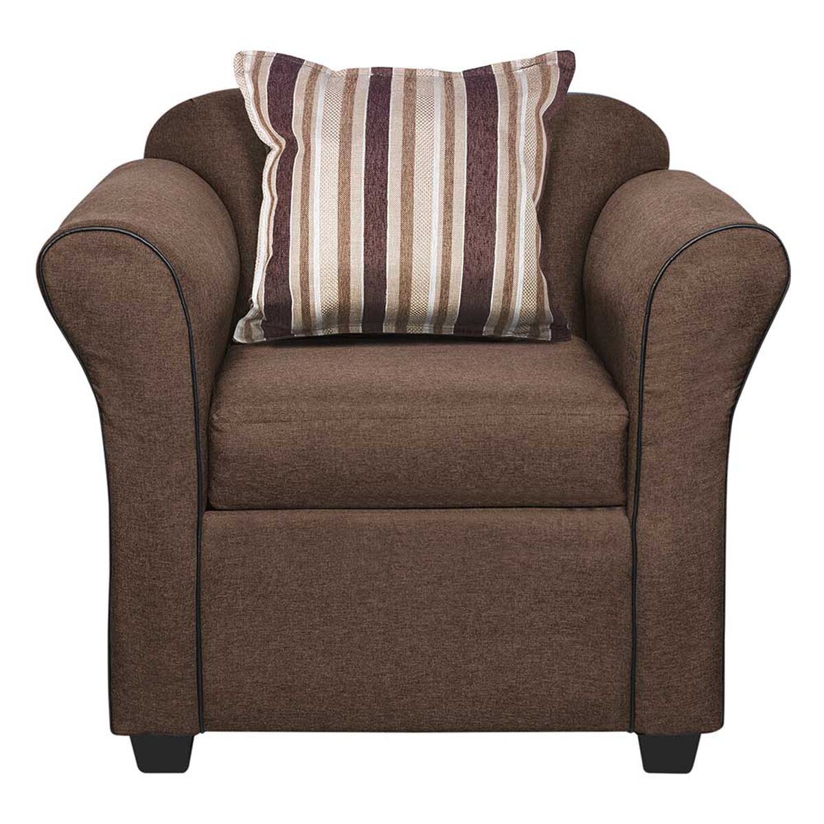 Juego de Living Innovamuebles Ducal Sofá 3 Cuerpos + Dos Sillones 1 Cuerpo Chocolate