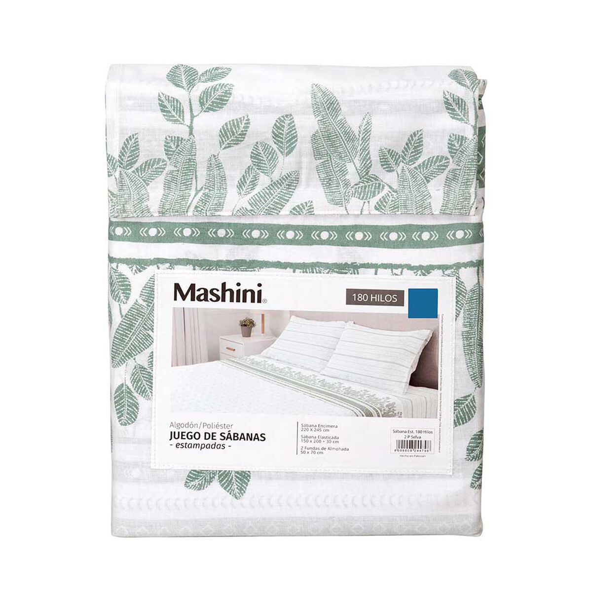 Juego de Sábanas Mashini 180 Hilos King Estampado Multicolor