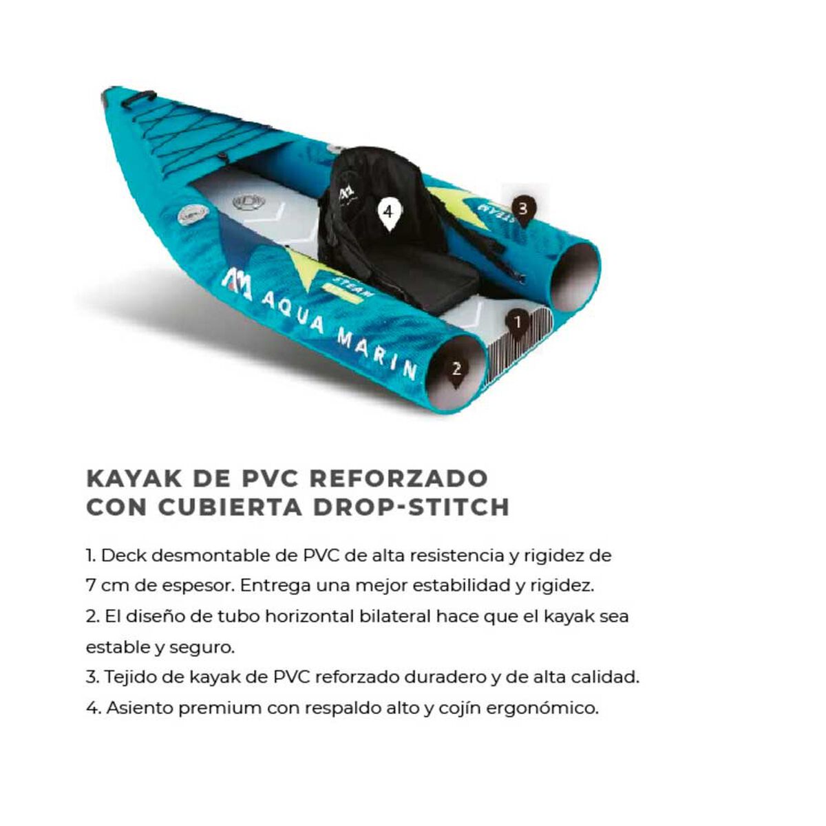 Kayak Inflable Aqua Marina Steam