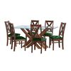 Juego de Comedor Latam Home Merida 6 Sillas Verde