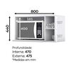 Mueble de Cocina Aereo  Home Mobili Americana Blanco