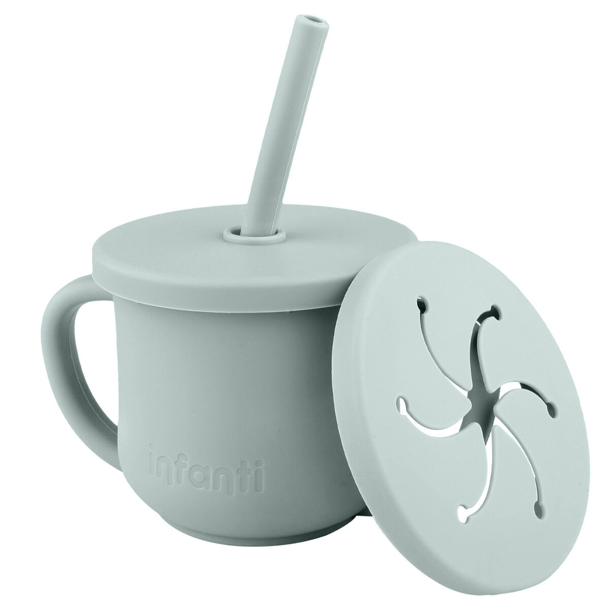Vaso 2 en 1 Con Asas Azul Infanti