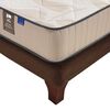 Cama Europea Flex Base Dividida King Dual Sensity + Respaldo Royal + 2 Veladores Atenas