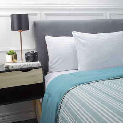 Imagen 2 del producto Plumón Soft Touch Estampado Zibel 1,5 Plazas Liso Turquesa