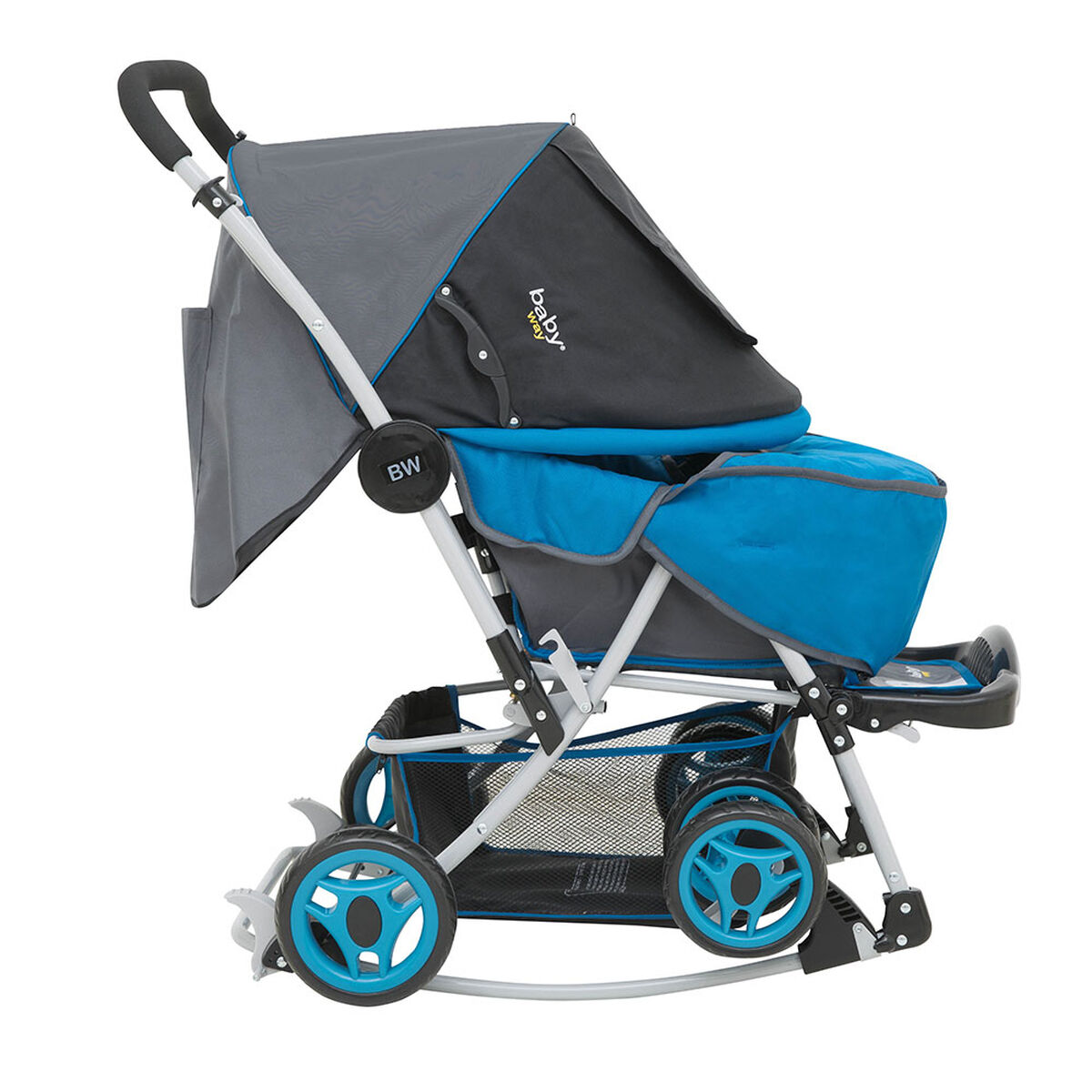 Coche Cuna Balancín Baby Way Azul Bw-305B17