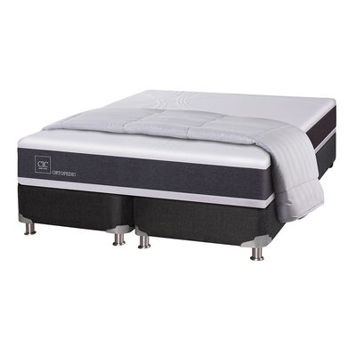 Box Spring CIC Base Dividida 2 Plazas Ortopedic + Plumón