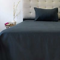 Juego de Sábanas Doral 1,5 Plazas Lisas 210 Hilos Negro