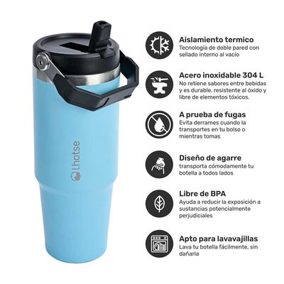 Imagen 2 del producto Botella Térmica Insulada Travel Mug 900ml Blue Lhotse