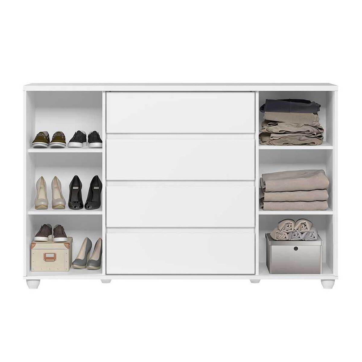 C&oacute;moda Vekkahome Evidenza 4 Cajones Blanco