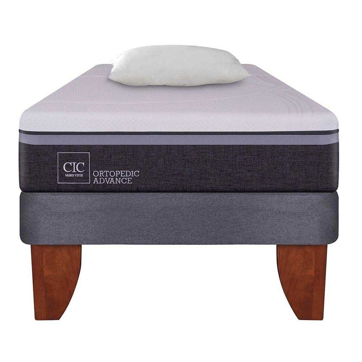 Cama Europea CIC 1,5 Plazas Ortopedic Advance + Almohada