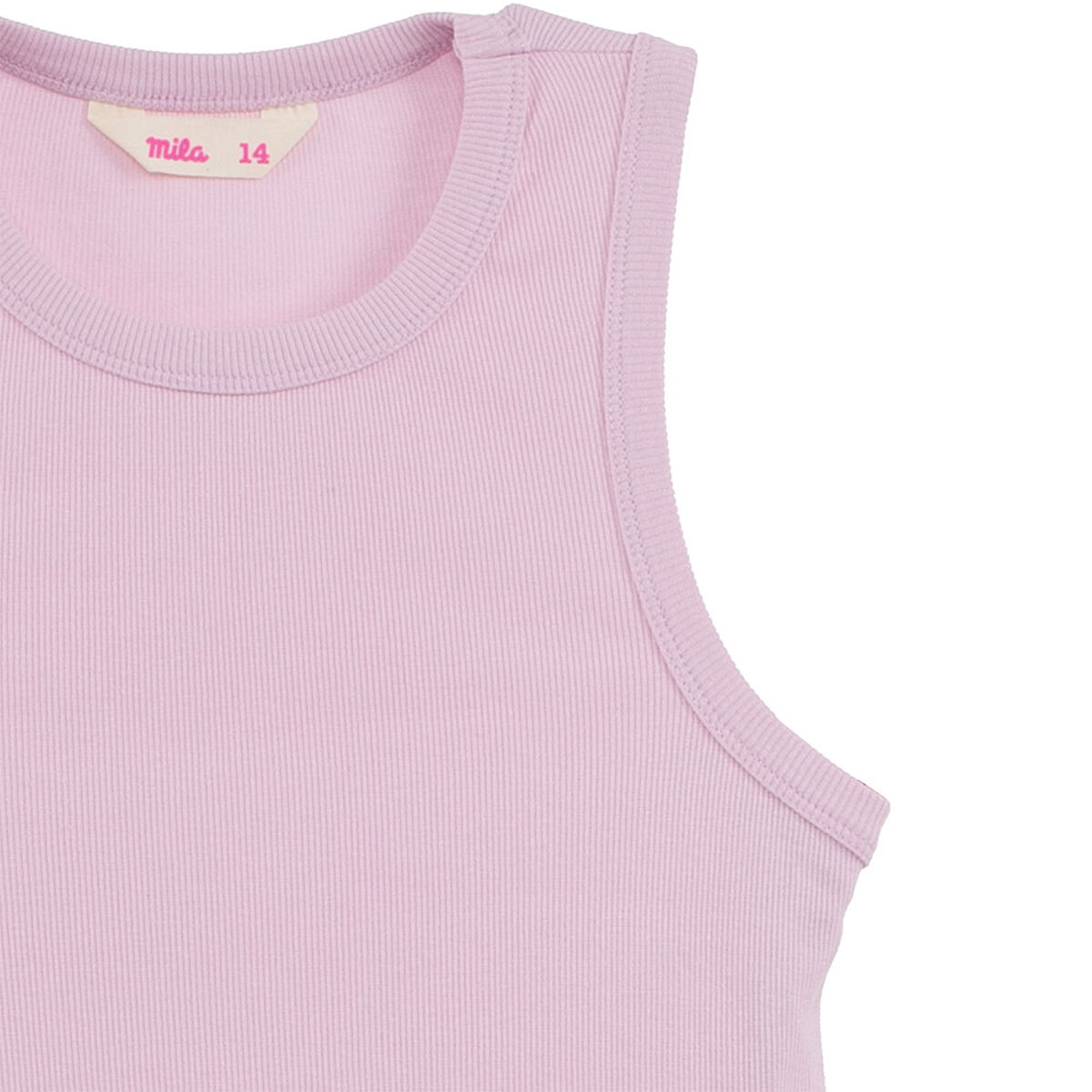 Vestido Liso sin Mangas de Algodón Niña Mila
