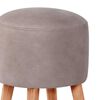 Pouf Vekka Home Nantes Cuero Kentucky Gris