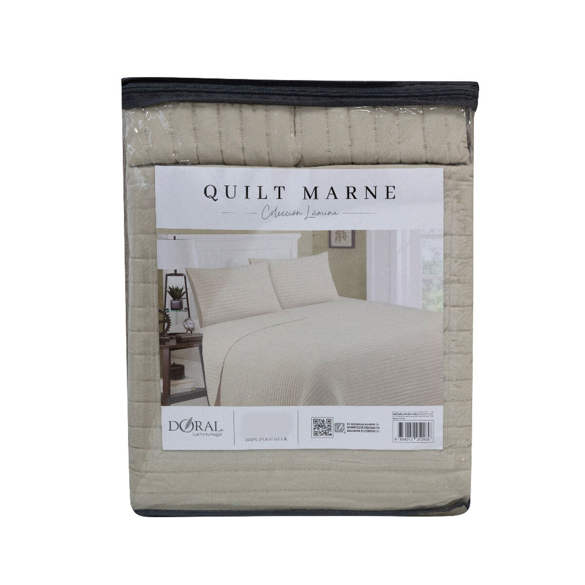 Quilt Doral 3 Plazas Lumi Marne Beige