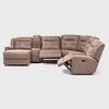 Seccional Izquierdo Reclinable Daniels Moderno 5 Cuerpos Caf&eacute; Grand