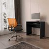 Combo Oficina Escritorio Wengue + Silla New York Negra y Naranjo Arthome
