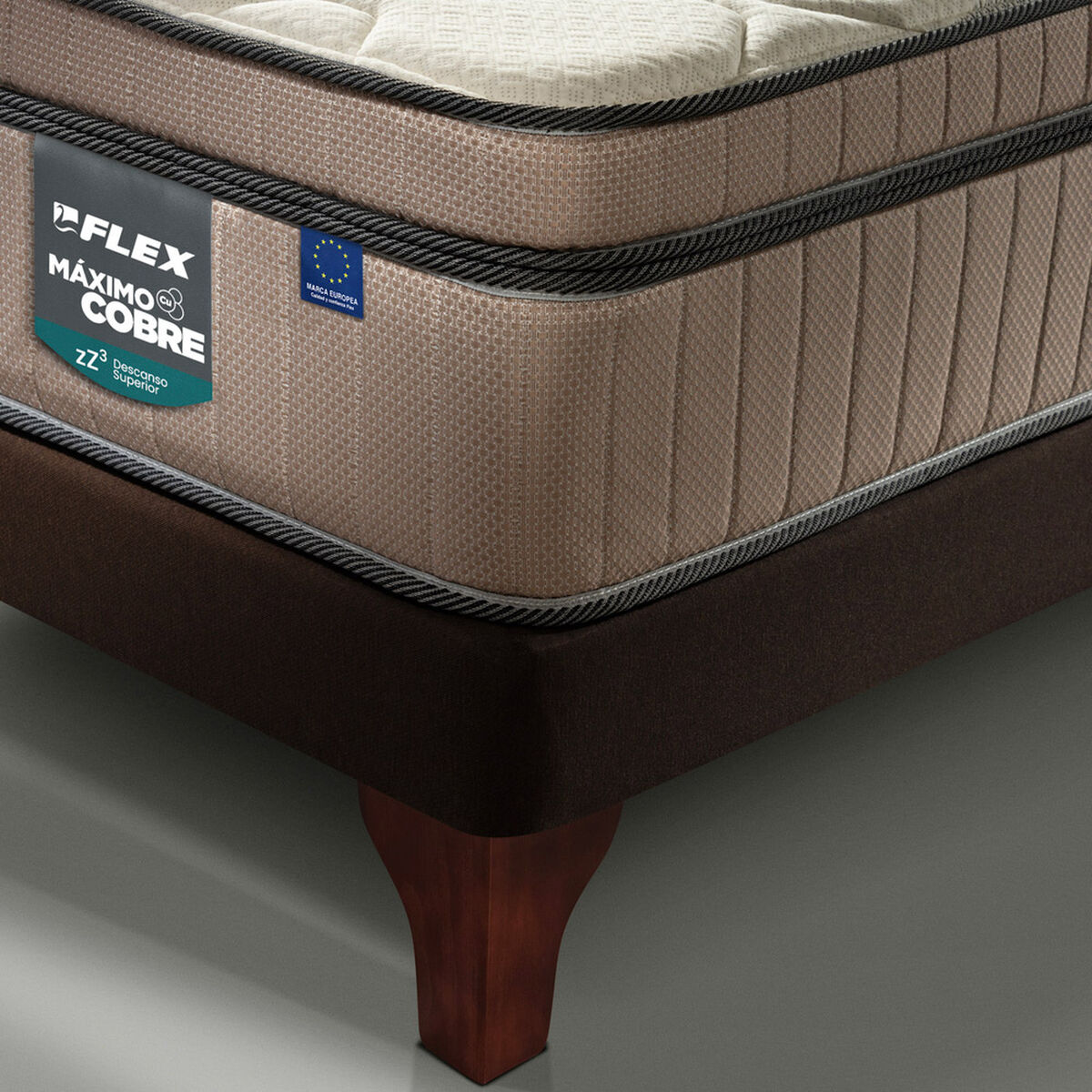 Cama Europea Flex Base Dividida King M&aacute;ximo Cobre