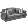 Juego de Living Innovamuebles New Bugambilia Sofá 3 Cuerpos + Dos Sillones 1 Cuerpo Gris Claro
