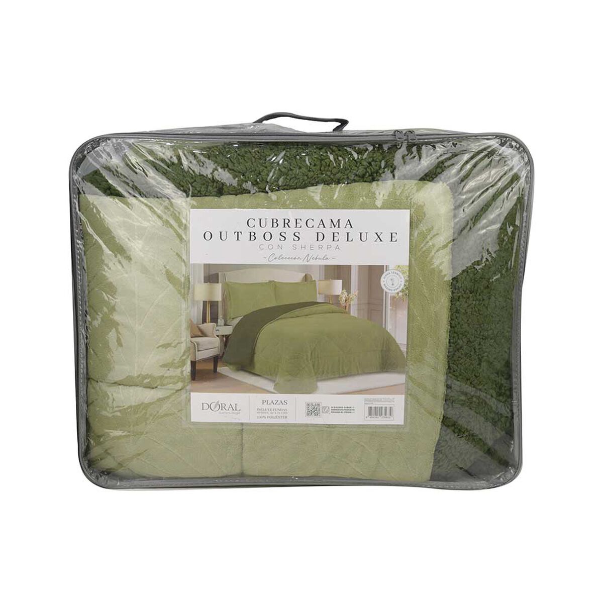 Cubrecama Doral KING Outboss Estampado Nebula Sherpa D1
