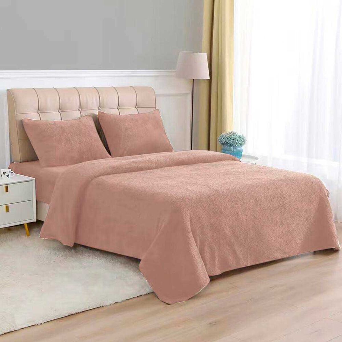 Juego de S&aacute;banas Chiporro Doral 2 Plazas Senses Rosa