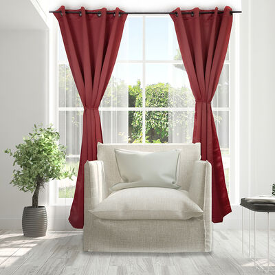 Imagen 2 del producto Set Cortinas Doral Black Out Victoria  220 x 140 cm Rojo