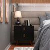 Velador Di Poretti Design Padua 2 Cajones Negro